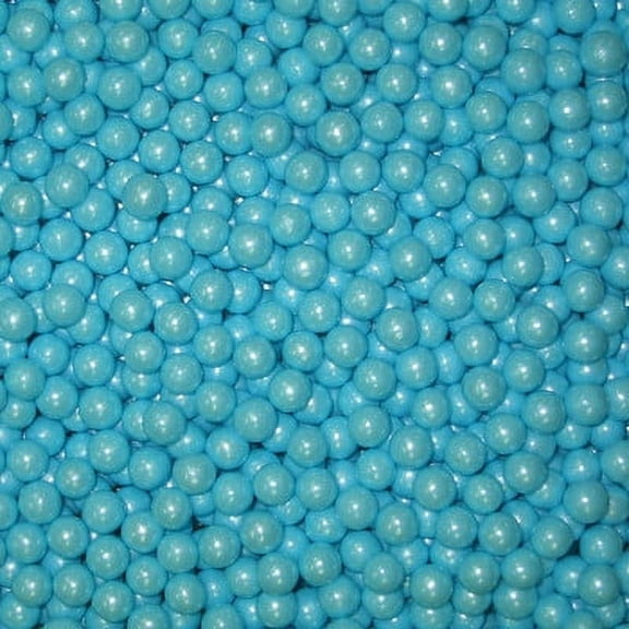 Blue Large Pearl Dragee Confetti Sprinkles, Cake, Cookie, Donut, Cakepop Toppings, 4 oz.