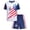 Red/White Blue USA, variant on Boys Athletic Shorts Set Breathable Soccer Jersey Shirt & Soccer Shorts Set 2 Piece