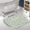 thumbnail image 3 of Floral Dark Grey 16x24 Flannel Bath Mat for Bathroom, Anti-Slip Backing Soft Bathroom Rug, Washable Water Absorbent Mat, 3 of 9