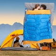 thumbnail image 3 of Double Sleeping Bag For Backpacking, Camping, Or Hiking. Cold Weather Waterproof Sleeping Bag For Adults. Truck, Tent, Or Sleeping Pad, Lightweight 36 kg 2 personas shamjiam Almohadilla para dormir al aire libre, 3 of 9