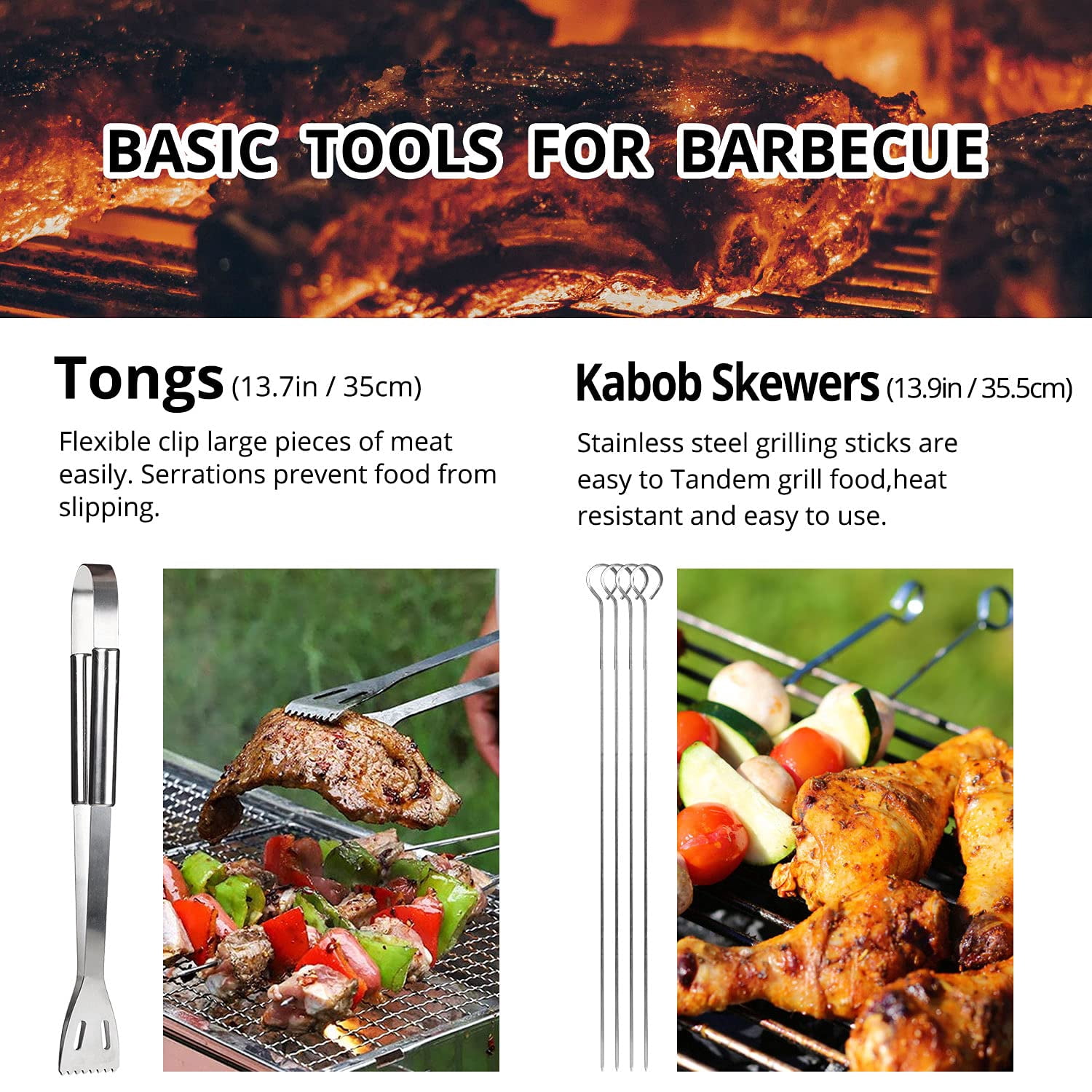 Cast Iron Hibachi Grill with BBQ Tool Set, Small Portable Tabletop Charcoal Grill for Camping, Japanese BBQ for 2 People