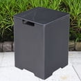 thumbnail image 2 of Elementi Plus Propane Tank Cover Table Outdoor Fire Pit Side Table Square Propane Tank Hideaway Storage Box for 20lb Propane Gas Tank Concrete Marble Porcelain - Bulgaria Black, 15.9" x 15.9" x 24.9", 2 of 4