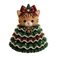 thumbnail image 2 of Animal Christmas Tree Crochet Kit, DIY Handmade Ornament with Pearl Beads Bow, Beginner Friendly Crochet Craft Set for Adults, 2 of 5
