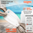 thumbnail image 3 of NeverBreak Parts Flexible Plastic Igloo Cooler Hinges White with Stainless Steel Screws 3 Pack, 3 of 6