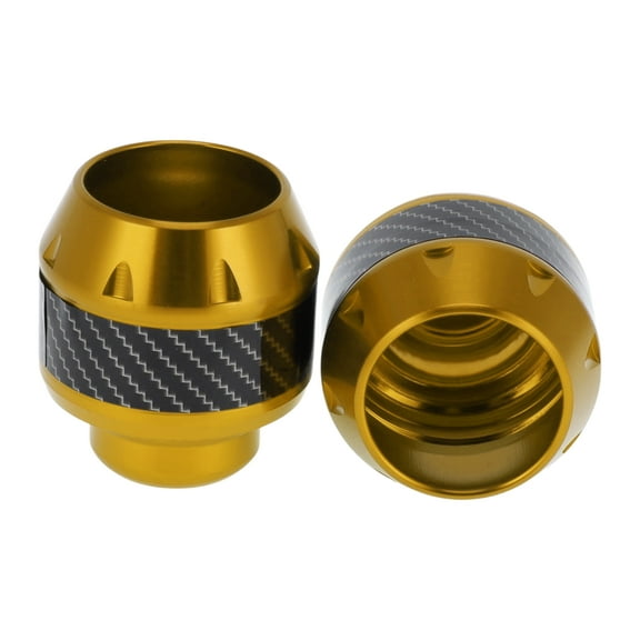 Unique Bargains Motorcycle Frame Sliders Falling Protection Wheel Crash Protector Scooter Moped Aluminum Alloy Gold Tone 2 Pcs