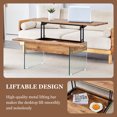 thumbnail image 6 of LUCKHAO  43" Lift Top Coffee Table with Storage ,  Multifunctional Lift Top Coffee Table with Tempered Glass Legs , for Living Rooms And Office, 6 of 27