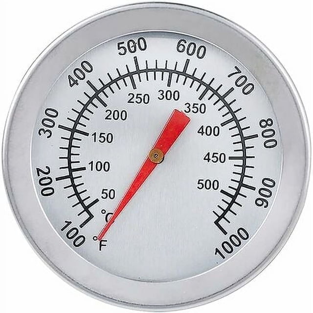 PinesC Barbecue Thermometer, Stainless Steel Oven Thermometer Max 500C/1000F Analog Display Thermometer for Oven, Pizza Oven, Wood Oven
