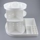 thumbnail image 2 of Almacenamiento Cosmético Baoblaze para Maquillaje Joyas Nail Art Display Stand Carrusel Estantes ajustables giratorios 360 grado Blanco 36 x 24 x 35 cm, 2 of 8