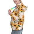 thumbnail image 2 of Salouo Sunflower 5 Pattern Hoodie Sweatshirts for Women, Autumn Pullover Hoodie Workout Sweat Women's Long Sleeve Preppy Sweatshirts-Small, 2 of 7