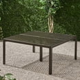 thumbnail image 3 of Square Aluminum Dining Table | Sets a Festive Mood for Outdoor Events | Rust-Resistant Material | Handmade Look with Woven Details, 3 of 5