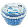 thumbnail image 5 of Great Value Cupcake Liners, Blue & White Polka Dots, 75 Count, 5 of 7