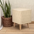 thumbnail image 5 of Jacquard Square Ottoman Cover Fit Length 27"-32", M-Large, Khaki, 5 of 6