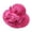 Z55-Hot Pink, variant on XINPING Women's Satin Bow Sun Hat, Elegant Wide Brim Decorative Hat with Sheer Striped Design for Weddings, Garden Parties and Stylish Summer Occasions