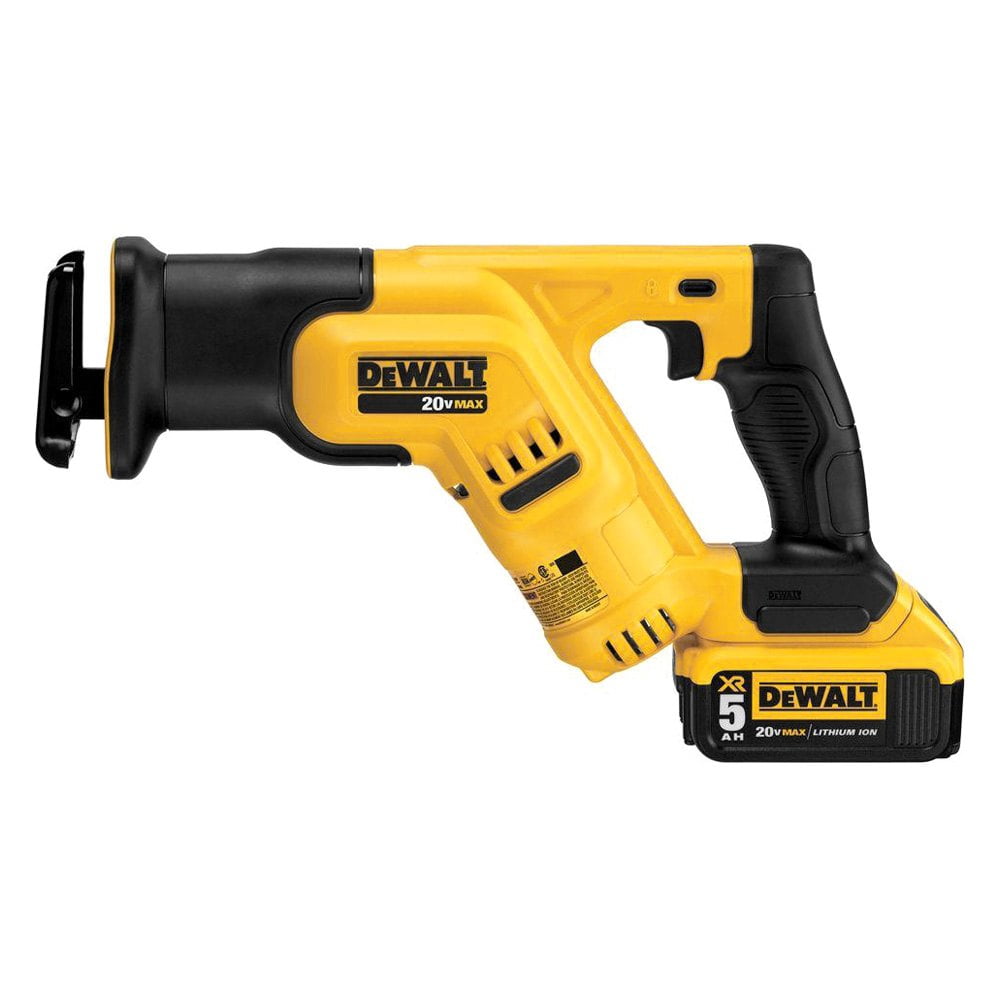 DeWALT DCS387P1 - 1-1/8" 20V 5.0Ah Li-Ion Cordless Variable Speed D-Handle Compact Reciprocating Saw Kit