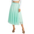 thumbnail image 4 of Lnzyyephy Women Mesh Skirt Solid Multilayer Pleated High Waist Lace Long Tulle Skirts for Wedding Party, 4 of 8