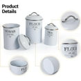 thumbnail image 5 of ATENOW 3-Pack Large Flour Sugar Tea Canisters, Airtight Canisters Organizer with Airtight Lids, Rustic Farmhouse Food Storage Containers for Kitchen Countertop Decor, 5 of 5