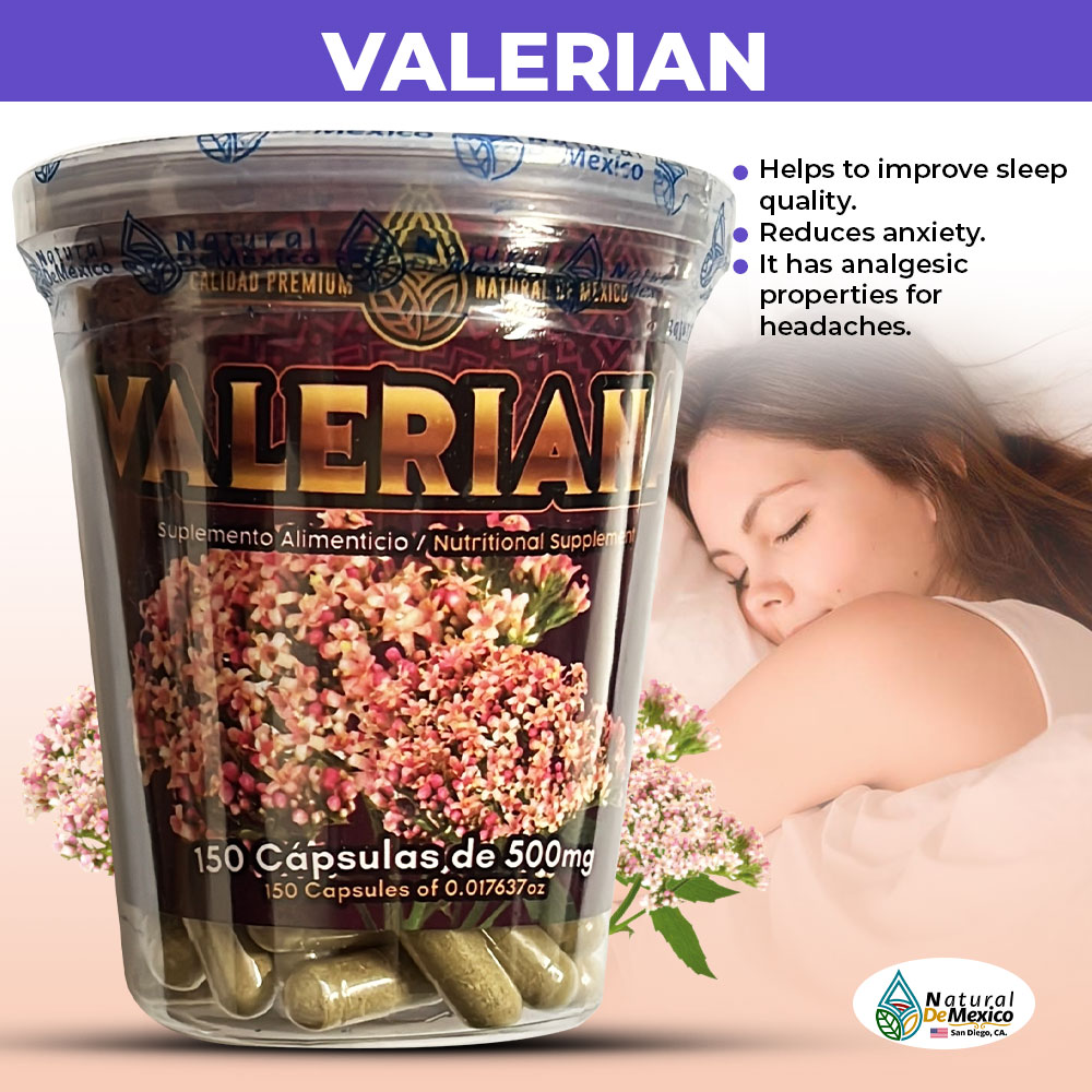 Valerian Root Supplement 150 Caps. 500mg. Valeriana Officinalis Herbal