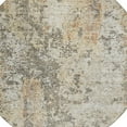 thumbnail image 4 of HomeRoots 605526 8 ft. Terra Cotta, Beige & Dark Gray Round Abstract Washable Indoor & Outdoor Area Rug, 4 of 5
