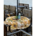 thumbnail image 2 of Outdoor Tablecloth with Umbrella Hole Zipper,Farm Sunflower Country Orange Plaid Waterproof Zippered Table Cloth for Square Tables,Pastoral Floral Vintage Linen Patio Table Covers for Indoor Pinic, 2 of 6