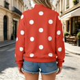 thumbnail image 2 of Womens Polka Dot Sweatshirts Neck Long Sleeve Pullover Tops Oversized Drop Shoulder Loose Fit Soft Cute Graphic Print Y2K Casual Fall Fashion Outfits, 2 of 7