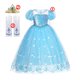 thumbnail image 3 of Vestido de princesa Elsa para niñas, traje de baile de malla con lentejuelas blancas, ropa de carnaval, Cosplay para niños, disfraz de reina de la nieve, 3 of 5