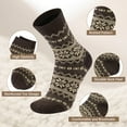 thumbnail image 3 of KOITHOT 5 Pack Wool Socks for Men Thermal Winter Thick Crew Socks Vintage Design Men Socks Gift Pack, 3 of 6