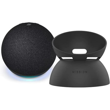 All-new Echo Dot (5th Gen) Charcoal with Battery Base