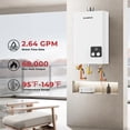 thumbnail image 5 of CAMPLUX 2.64GPM, 68,000BTU Indoor Tankless Propane Gas Water Heater, Energy Efficiency, 120V, 5 of 7