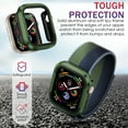 thumbnail image 5 of TECH CIRCLE Case for Apple Watch Series 6/5/4/SE (44mm) - Durable Aluminum/TPU Case Shockproof Protective Sturdy Rugged Cover Stylish Cool Bumper Protector for Apple Smartwatch 44MM, Green, 5 of 9