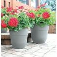 thumbnail image 4 of Suncast 10-Inch Indoor/Outdoor Resin Flower Planter, Gray, 4 of 7