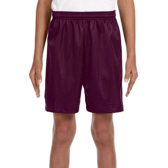 A4 Adult Seven Inch Inseam Mesh Short - N5293 - MAROON M