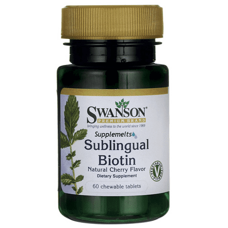 Swanson sublinguale Biotin 5000 mcg 60 Chwbls