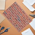 thumbnail image 5 of Papel tapiz de ladrillo rojo autoadhesivo para casa de muñecas (12 hojas, escala 1:12) - Revestimiento de pared autoadhesivo para decoración, 5 of 5