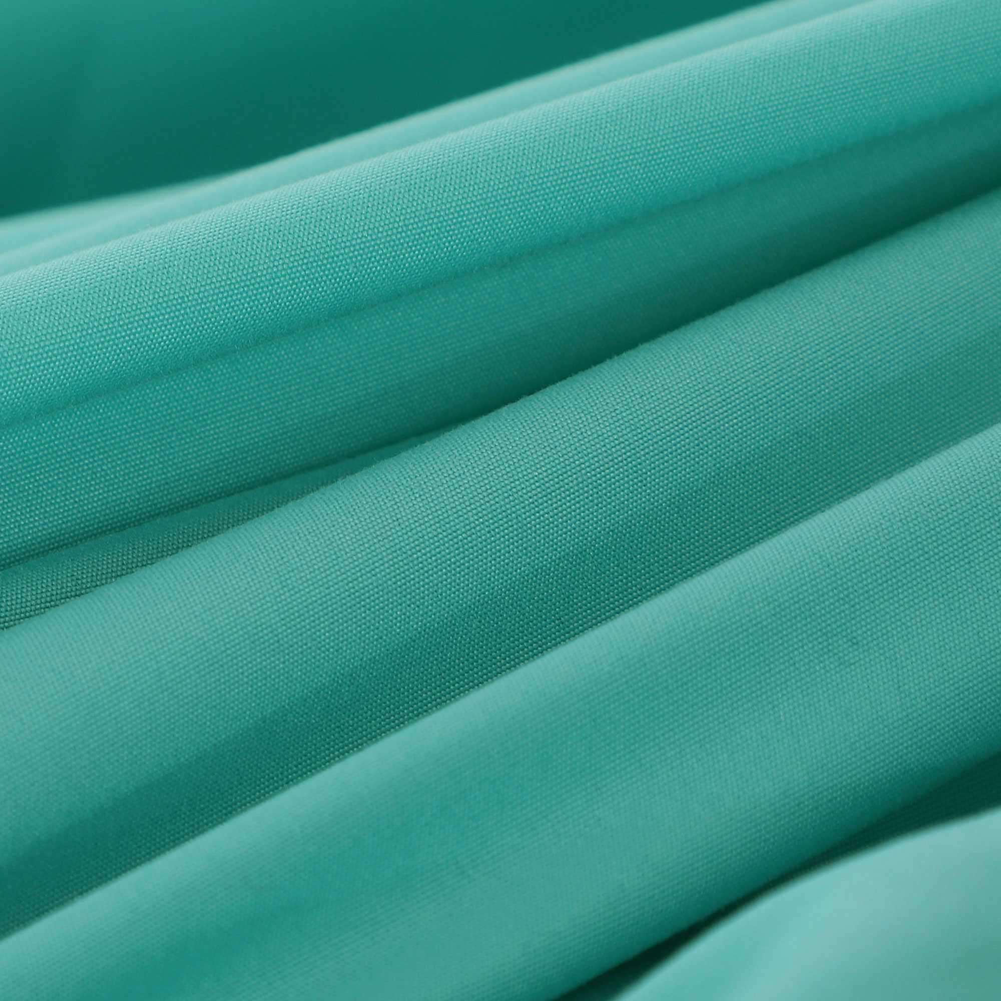 PiccoCasa Bed Skirt Polyester Elastic Wrap Around Dust Ruffle, Queen Aqua Blue