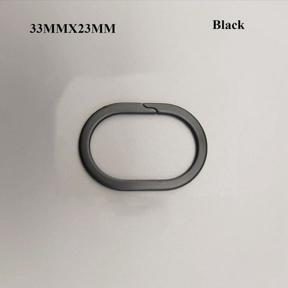 New Real Titanium Alloy Man Car Keychain Keychains Buckle Oval Key Rings Titanium Alloy KeyRings Pendant BLACK 33MMX23MM