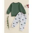 thumbnail image 4 of Baby Toddler Boys Pants Clothing Set, 3 6 12 18 24 Months 2T 3T Tractor Print Long Sleeve Sweatshirt with Elastic Waist Sweatpants Infant Outfits, 4 of 9