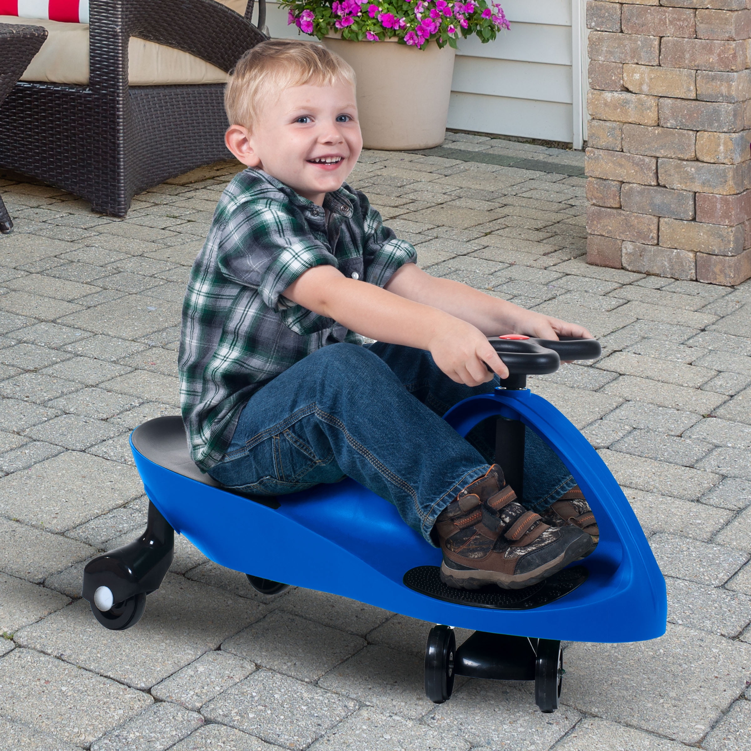 Lil Rider Wiggle Car for Ages 3 and Up - Twist, Wiggle, and Go (Blue)