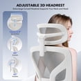 thumbnail image 4 of Kojooin Ergonomic High-Back Mesh Office Chair with Adjustable Lumbar, Headrest, 3D Armrests and Recline, 4 of 8