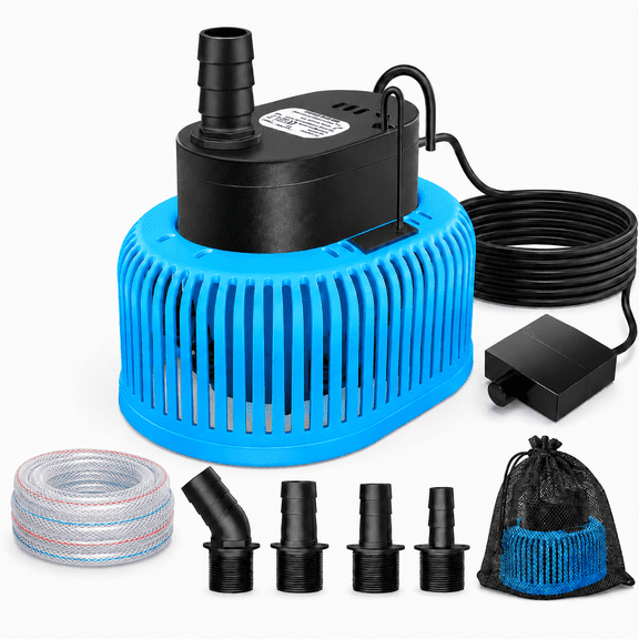 Submersible Pool Cover Pump, Heavy Duty Pool Pump For Swimming Pools And Hot Tubs, Water Removal Small Pump With Hose And Adapters