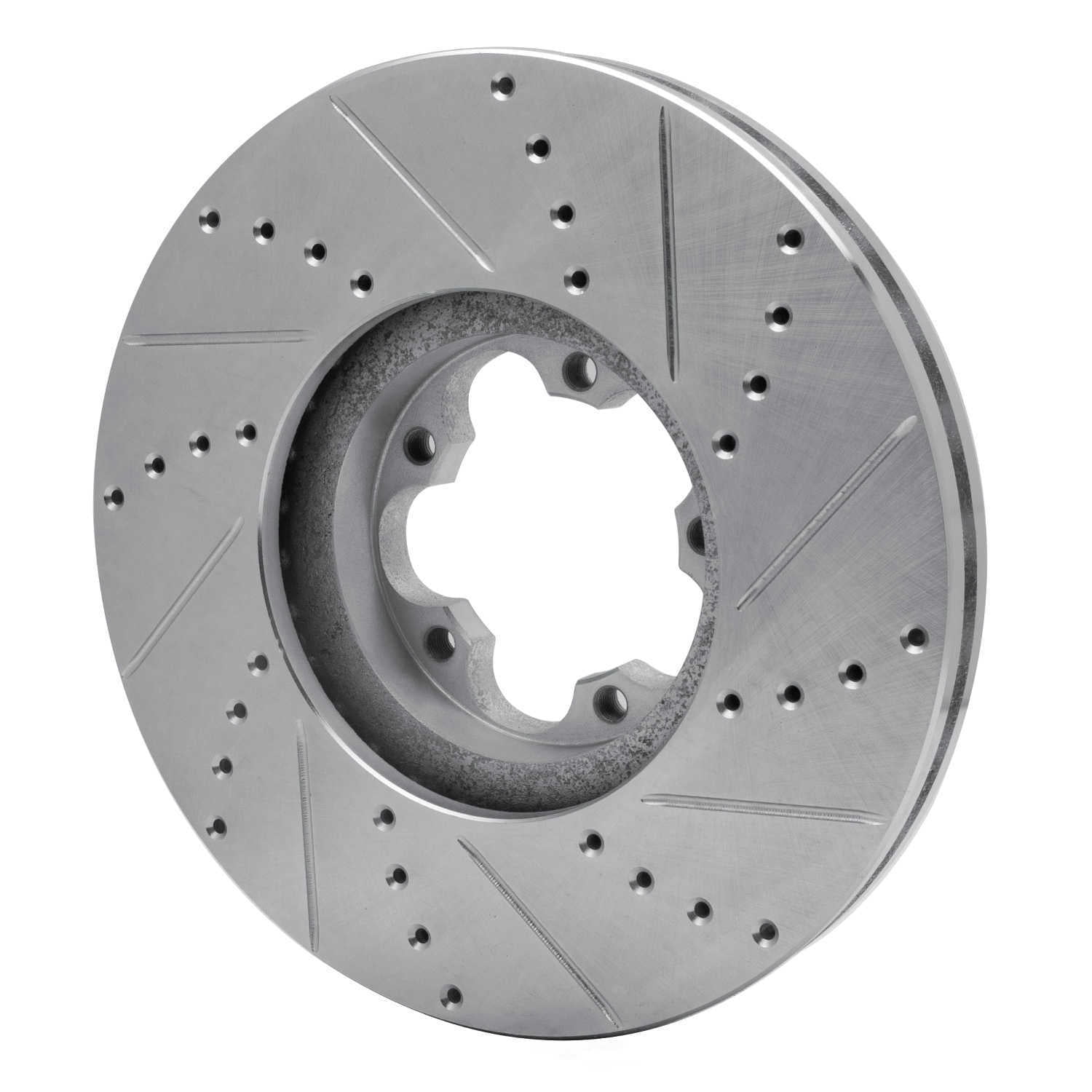Dynamic Friction Company 631-54230L DFC Brake Rotor - Drilled And Slotted - Silver
