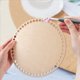 thumbnail image 4 of 20X Fondo de Cesta de Madera Natural de 20 cm con Orificio, Base Circular de Madera en para DIY Bolsa de Ganchillo de Tejer Modelador de Fondo, 4 of 5