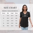 thumbnail image 2 of SHIBEVER T Shirts for Womens Tunic Tops Summer Clothes Short Sleeve V Neck Blouses Ladies Clothing Pullover Cotton Black XXL, 2 of 6