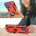 thumbnail image 4 of Compatible with Moto One 5G Case, Motorola One 5G UW Case, with Tempered Glass Screen Protectors, Military-Grade Metal Ring Kickstand 16ft Drop Tested Shockproof Cover Case,Red, 4 of 14