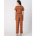 thumbnail image 4 of Moomaya V Neck Full Leg Printed Rayon Jumpsuit - Women's Elegant Jumpsuit, 4 of 9