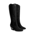 thumbnail image 3 of DREAM PAIRS Women's Knee High Cowboy Boots Classic Embroidered Western Boots with Pointed Toe Flexible Non-Slip Chunky Heel Boots, 3 of 6
