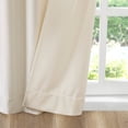 thumbnail image 4 of Pair of High Quality Velvet Fabric Indoor Blackout Curtains, Back Tab Curtain Panel for Living Room, Bedroom 95''x37'' - Ivory, 4 of 5