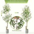 thumbnail image 3 of 5FT (1pcs) Artificial Olive Tree, Tall Faux Olive Tree with Fruit, Indoor Fake Plant, Real Trunk Texture, Suitable for Home Living Room Porch Decoration, 3 of 7