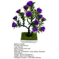 thumbnail image 6 of Simulation Bonsai Fade-less Clear Texture Realistic No Watering Plastic Decorate Full of Vitality Vibrant Not Wither Simulation Bonsai Party Decor-Rose Red, 6 of 6