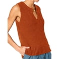 thumbnail image 4 of Sleeveless Women Solid Color V-Neck Knit Vest Sweater, 4 of 5