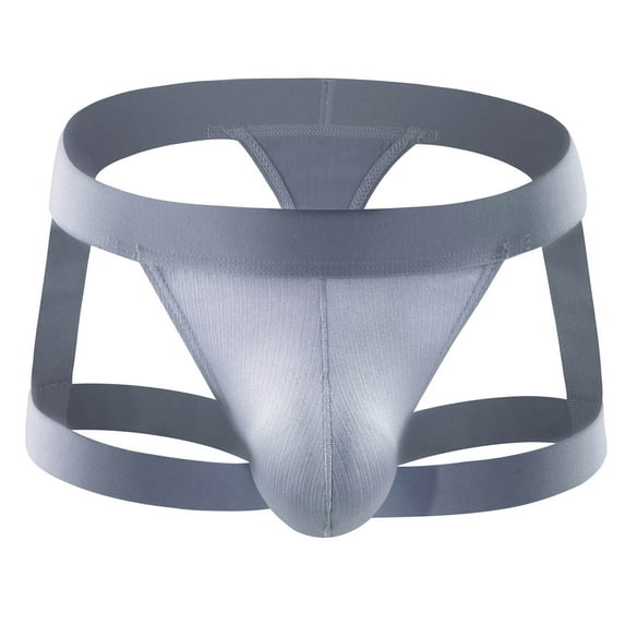 Lilgiuy Men Casual Solid Hollow-carved Design Charming Breathable Low Waist Underwear Pants Lightweight Pouch Briefs Pack